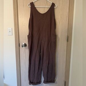 Dark Muave Sleeveless Jumpsuit